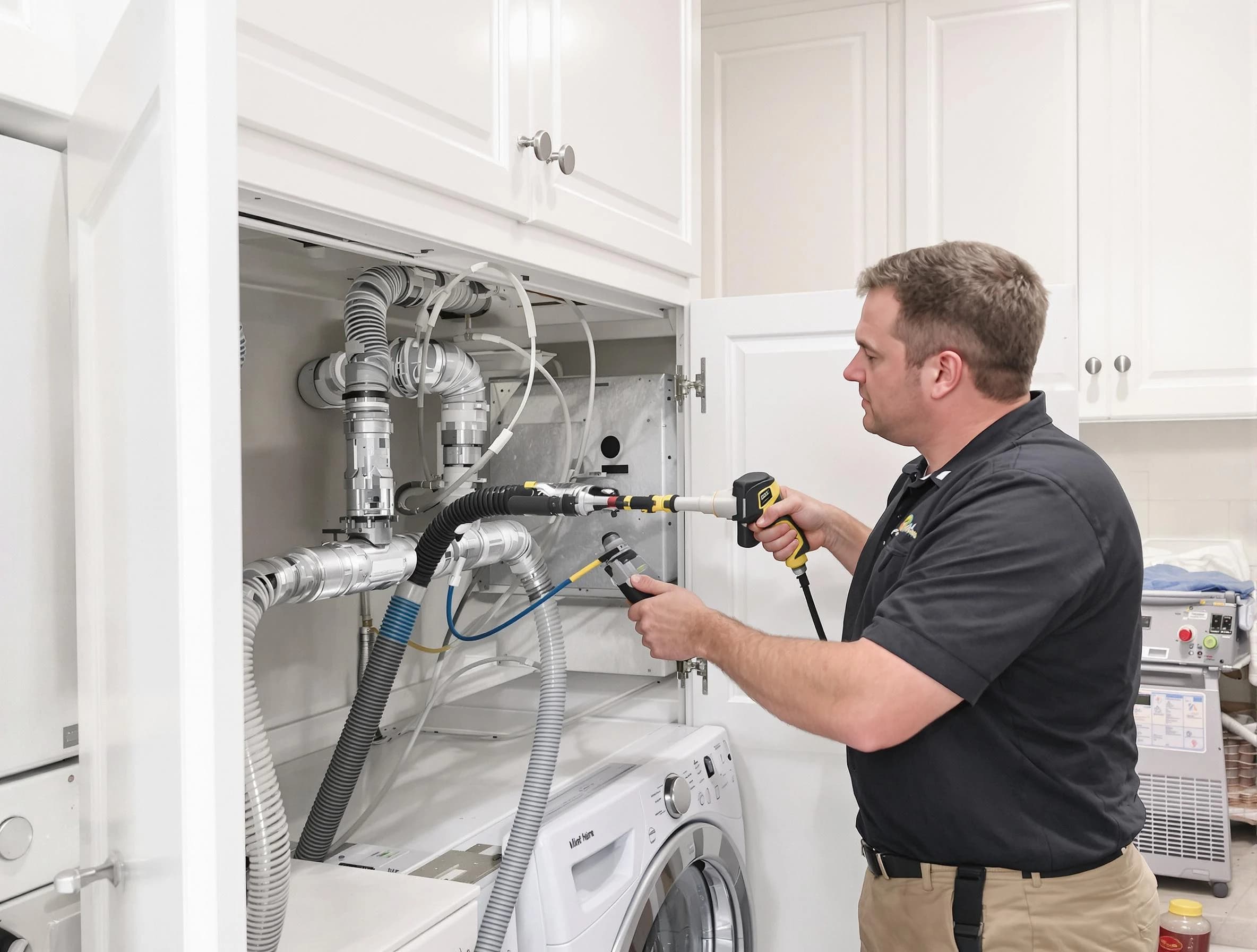 South Fulton Dryer Vent Cleaning professional removing severe blockage from a clogged dryer vent in South Fulton